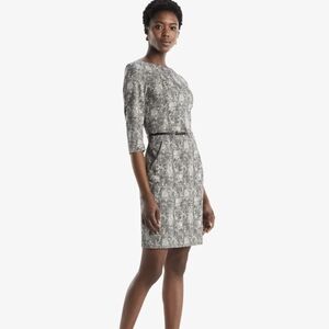 M.M. Lafleur White Black Etsuko Dress Size 4 Pockets